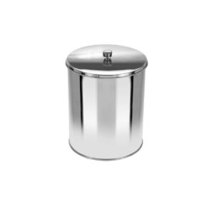 LIXEIRA OFFICE INOX COM TAMPA