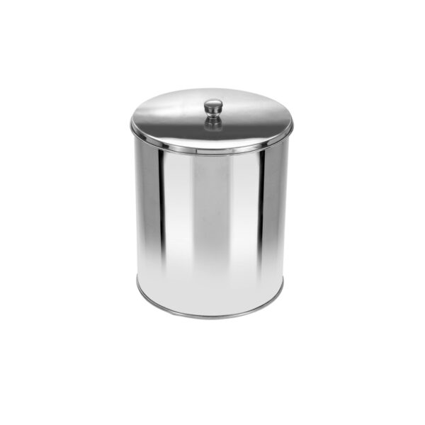 LIXEIRA OFFICE INOX COM TAMPA